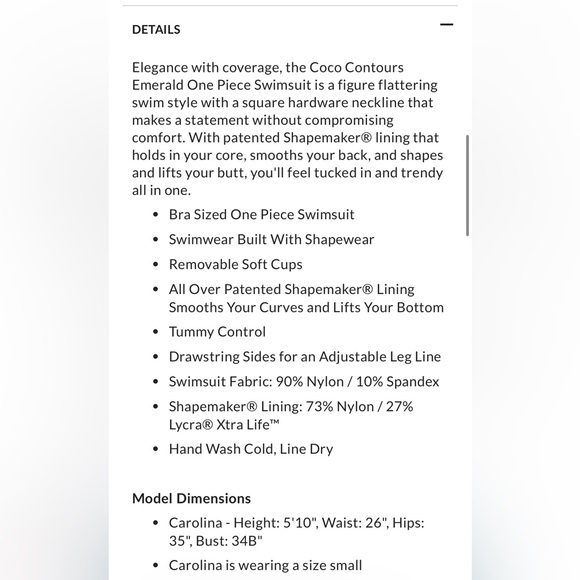 COCO CONTOURS NWT $142 aqaumarina shapemaker one piece swimwear swimsuit 14 38D - Picture 8 of 8